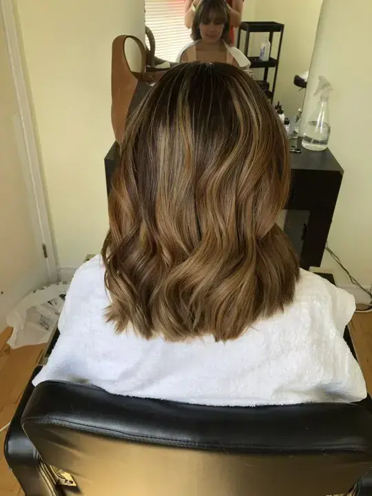 Highlights styled at Nice Hair Salon Mississauga